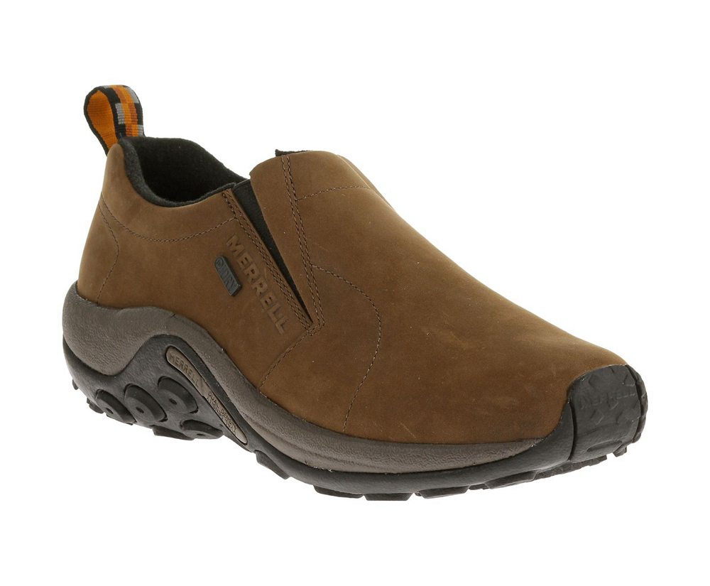 Zapatos De Seguridad Hombre - Merrell Jungle Moc Nubuck Waterproof Wide Width - Marrones - CWOY-8195